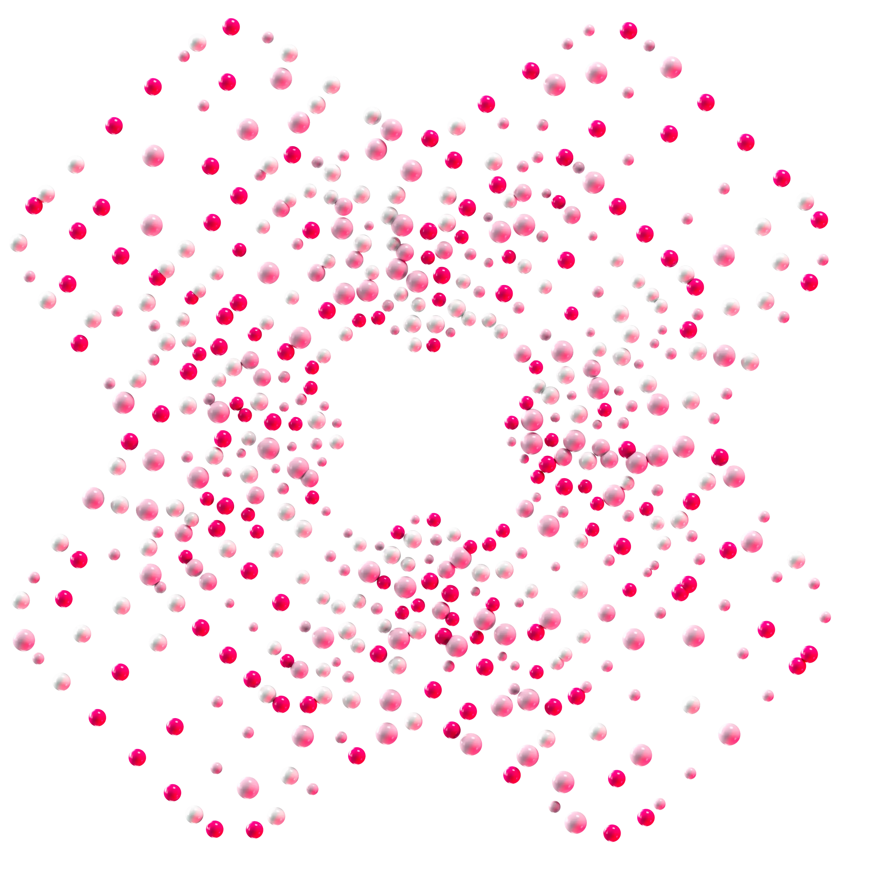 Small red and white spheres form a bolt shape